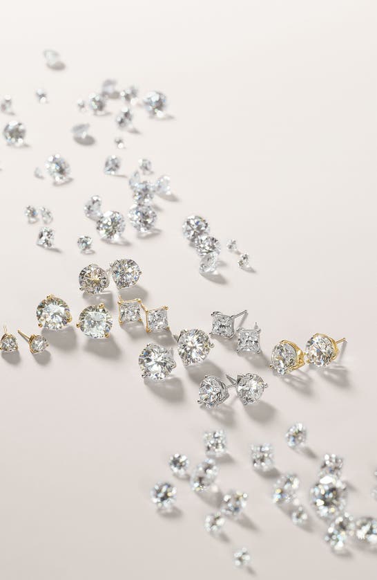 Nordstrom Cubic Zirconia Stud Earrings In Platinum