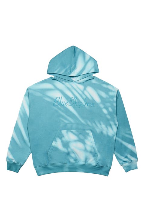 Palm Shadow Cotton Graphic Hoodie