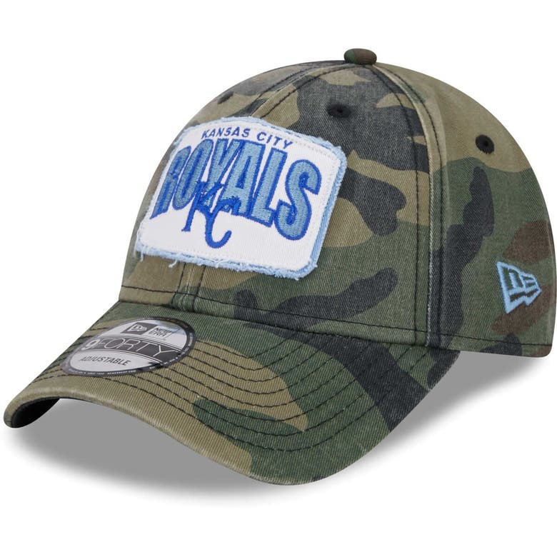 New Era Camo Kansas City Royals Gameday 9forty Adjustable Hat In Multi