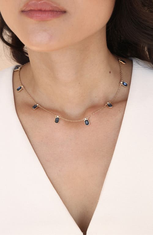 Ettika Deco Charm Necklace In Sapphire