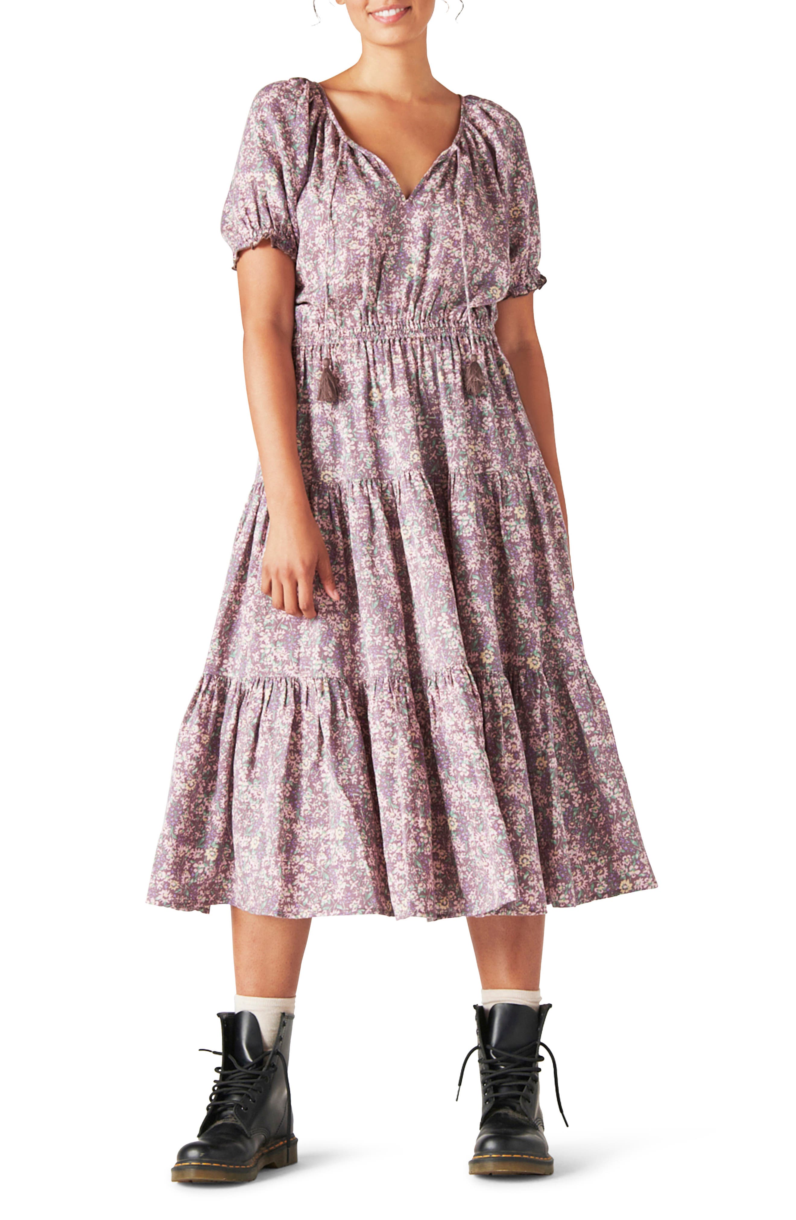 Floral Smocked Waist Maxi Dress 