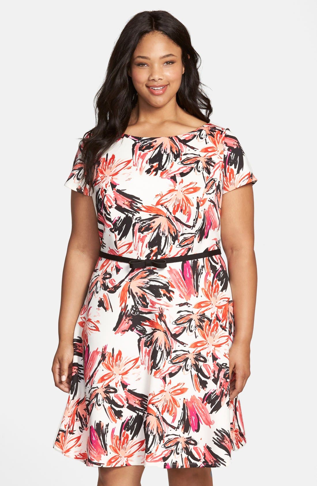scuba fit and flare dress plus size