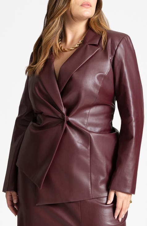 Burgundy Plus Size Jackets Blazers Nordstrom