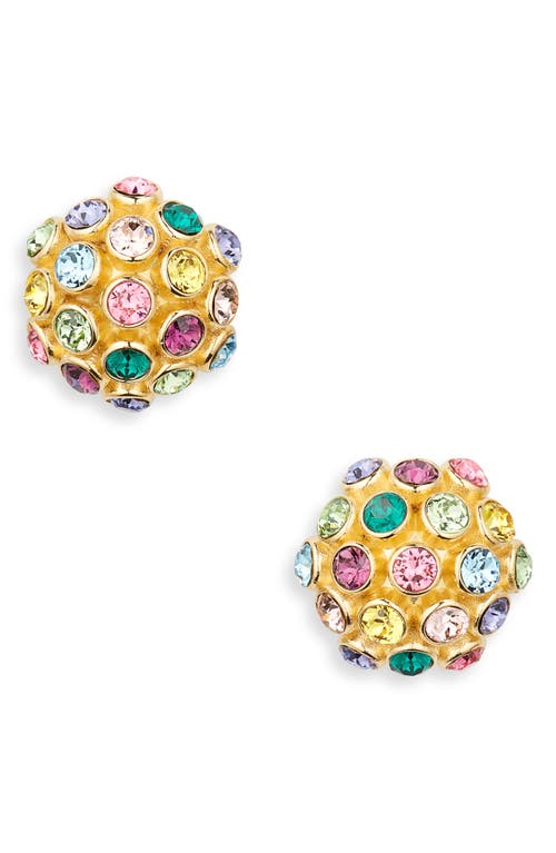 Oscar de la Renta Sputnik Crystal Earrings in Blue Multi