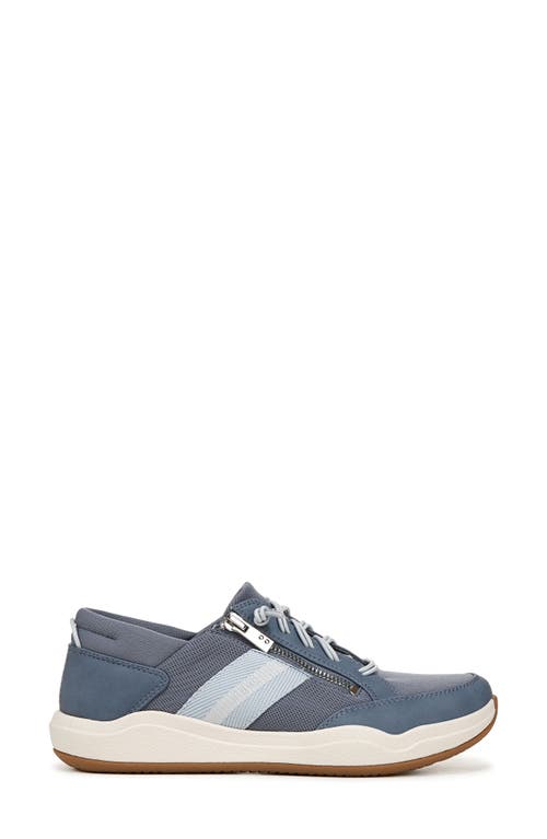 Ryka Rykä Carefree Zip Walking Sneaker In Stone Blue