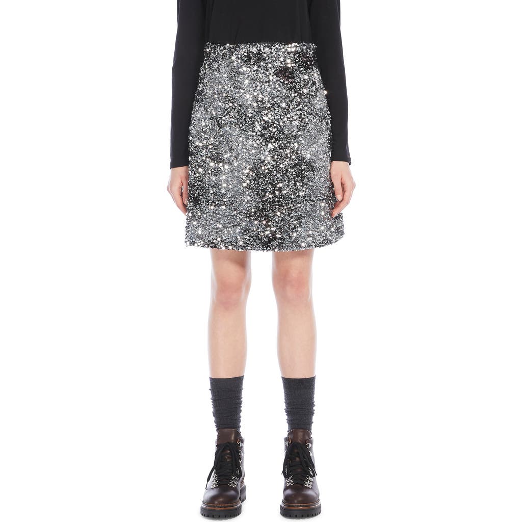 Weekend Max Mara Uvetta Sequin Skirt in Black