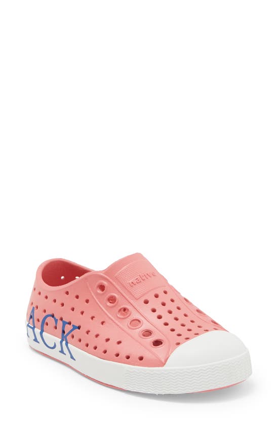 Native Shoes Kids' Jefferson Water Friendly Perforated Slip-on In Nantucket Red/ White
