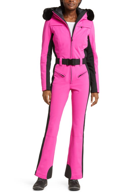 Goldbergh Parry Waterproof Snowsuit with Faux Fur Trim in Passion Pink at Nordstrom, Size 10 Us