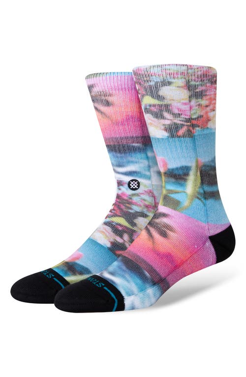 Take a Picture Crew Socks in Floral