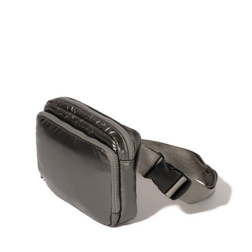 Baggallini Modern Belt Bag Sling In Gunmetal Puff