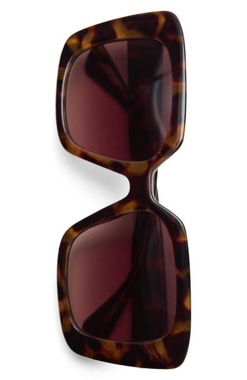 Shop Mango Square Sunglasses In Chocolate