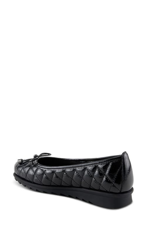 Shop Spring Step Ballequina Quilted Loafer In Black Patent