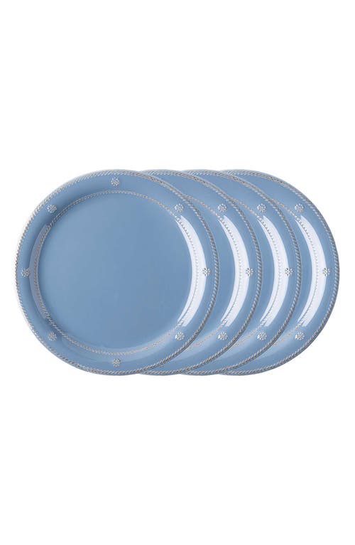 Juliska Berry & Thread Melamine Dinner Plates, Set Of 4 In Chambray