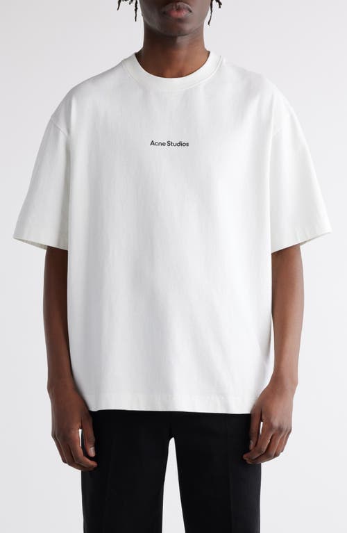 Acne Studios Exford U Logo-print Organic Cotton-jersey T-shirt In Optic White