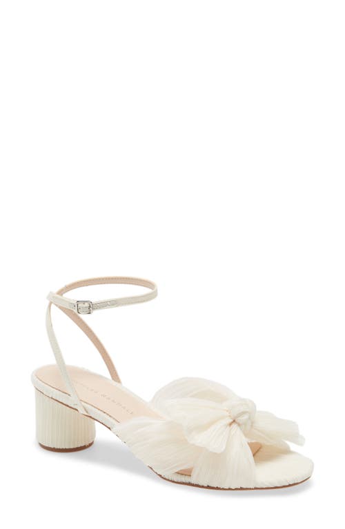 Loeffler Randall Dahlia Ankle Strap Knotted Sandal Pearl at Nordstrom,