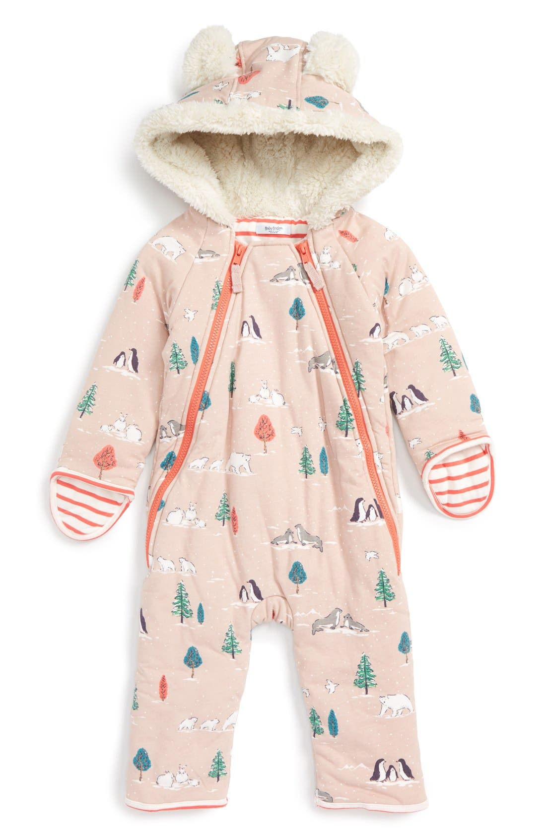 Mini Boden Print Hooded Bunting (Baby Girls & Toddler Girls) Nordstrom