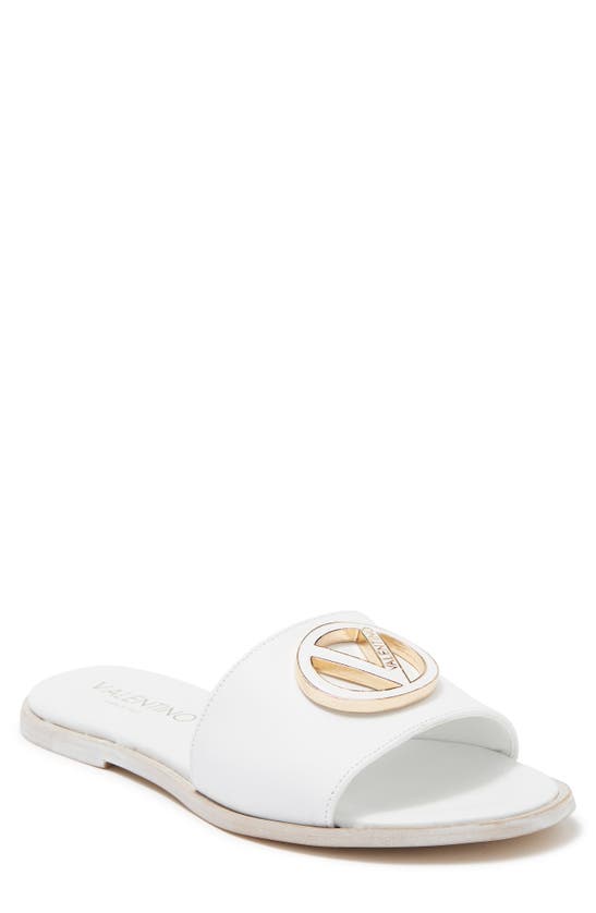 Valentino By Mario Valentino Bugola Slide Sandal In White ModeSens