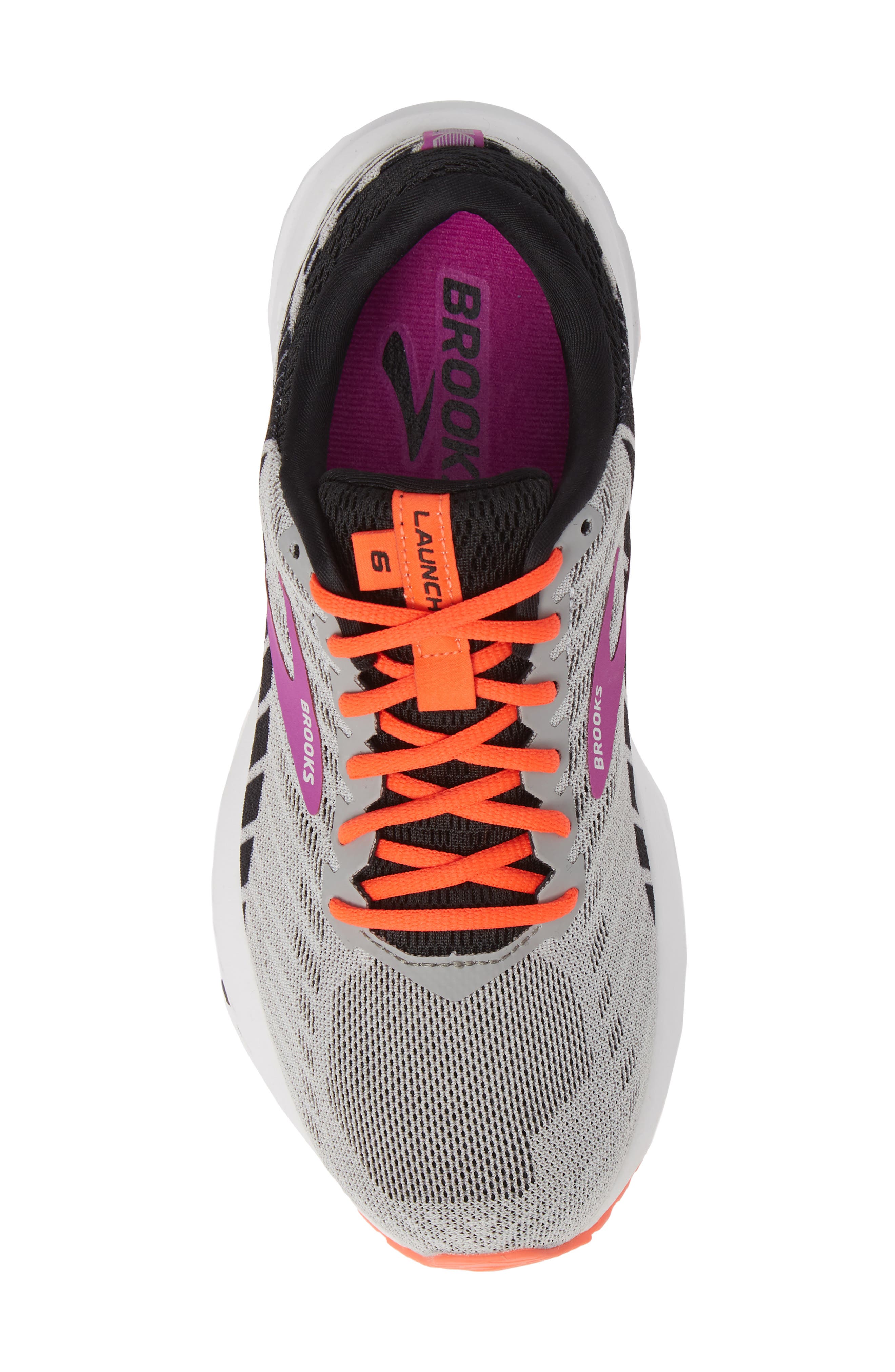 brooks launch 6 pink white lemon