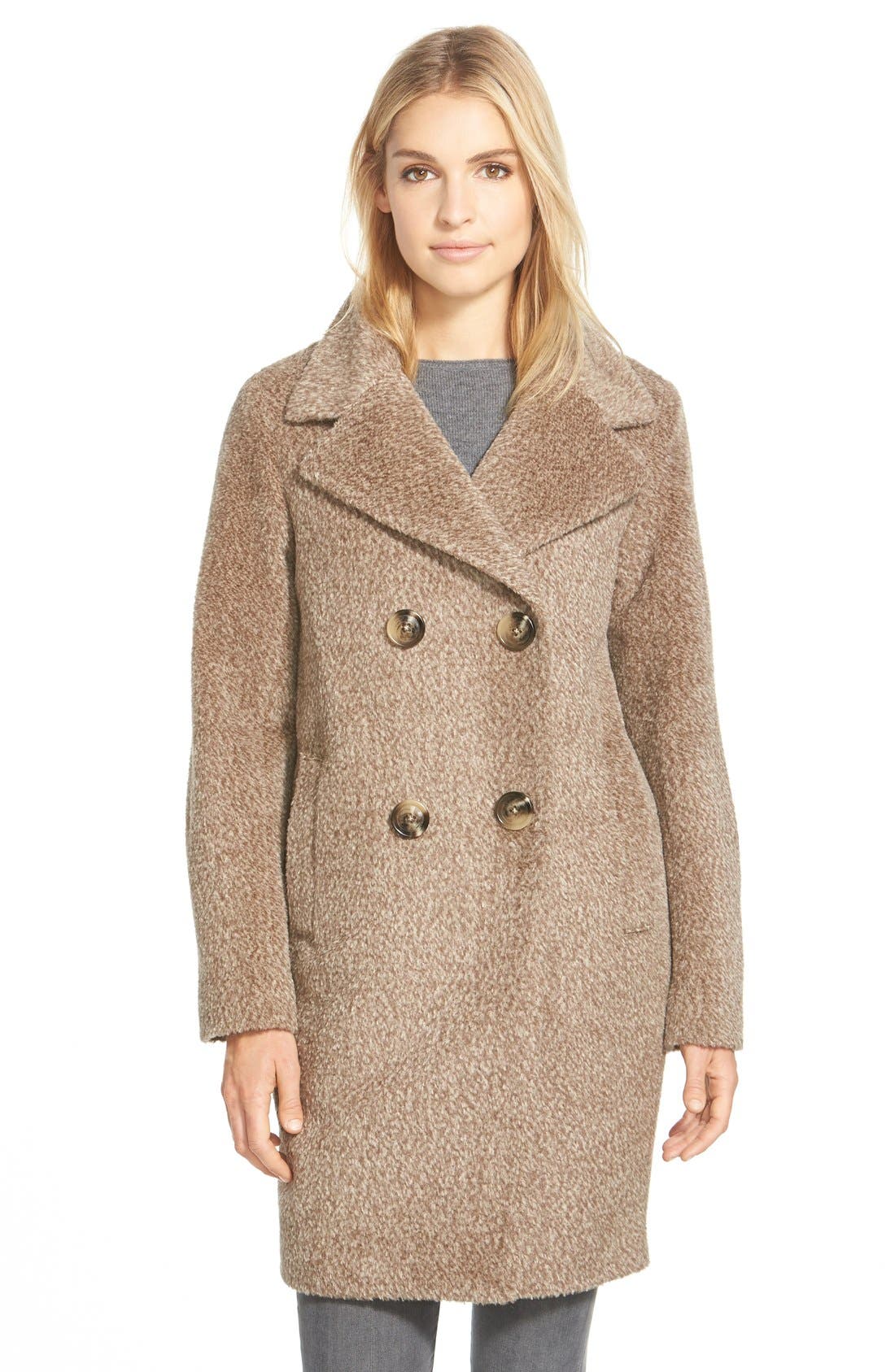 Sofia Cashmere Notch Collar Wool & Alpaca Bouclé Coat Nordstrom