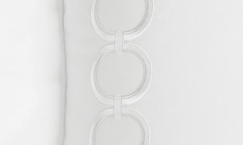 Sferra Catena Cotton Percale Euro Pillow Sham In White/ Lunar