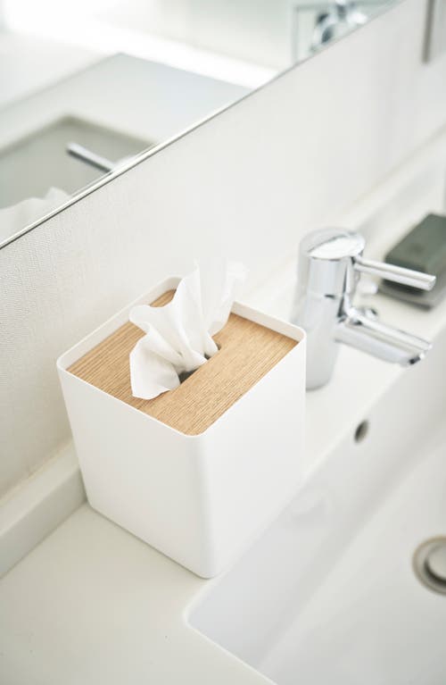 Yamazaki Square Tissue Box Case In Ash