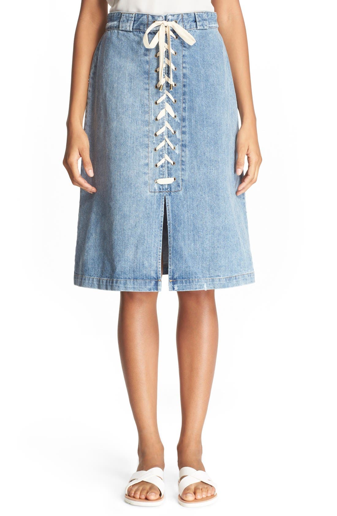 sea denim skirt