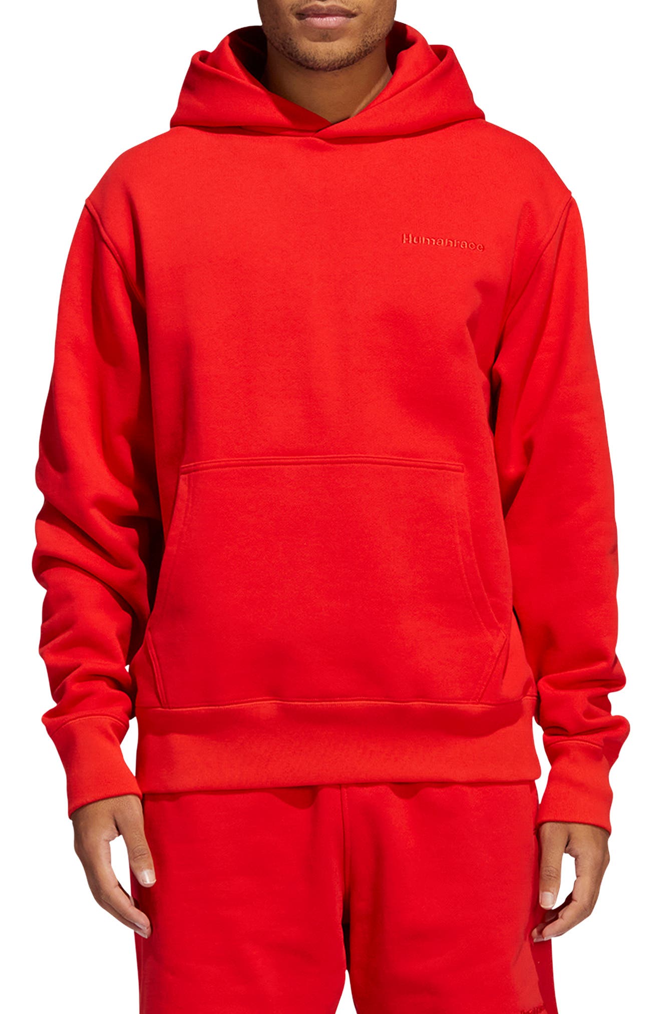 red pullover hoodie