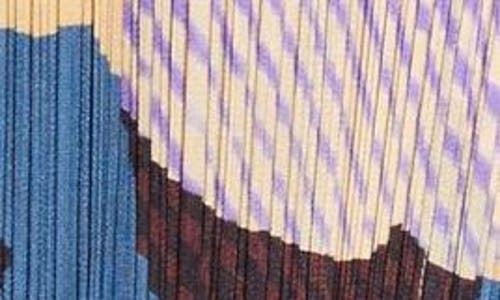 Issey Miyake Pleats Please Meteorite Print Pleated Open Front Cardigan In Grayish Navy