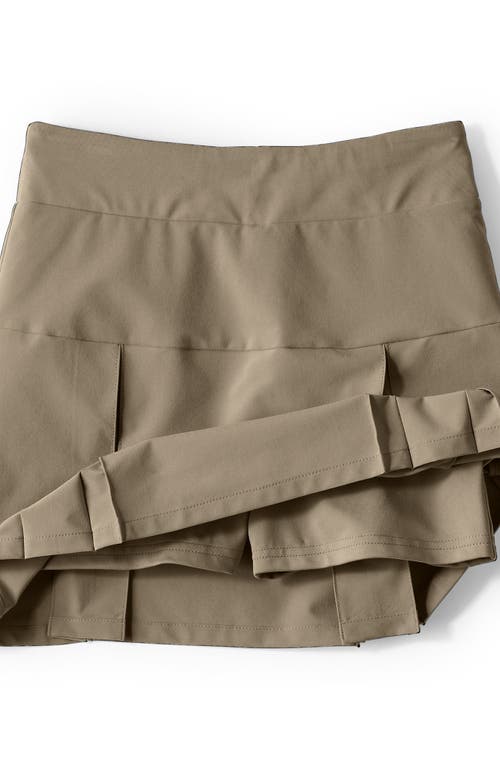 LANDS' END LANDS' END SCHOOL UNIFORM GIRLS PERFORMANCE PLEATED SKORT ABOVE THE KNEE