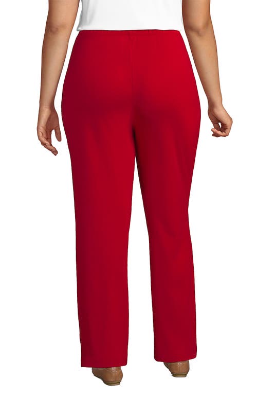 Shop Lands' End Plus Size Sport Knit High Rise Pants In Heritage Red