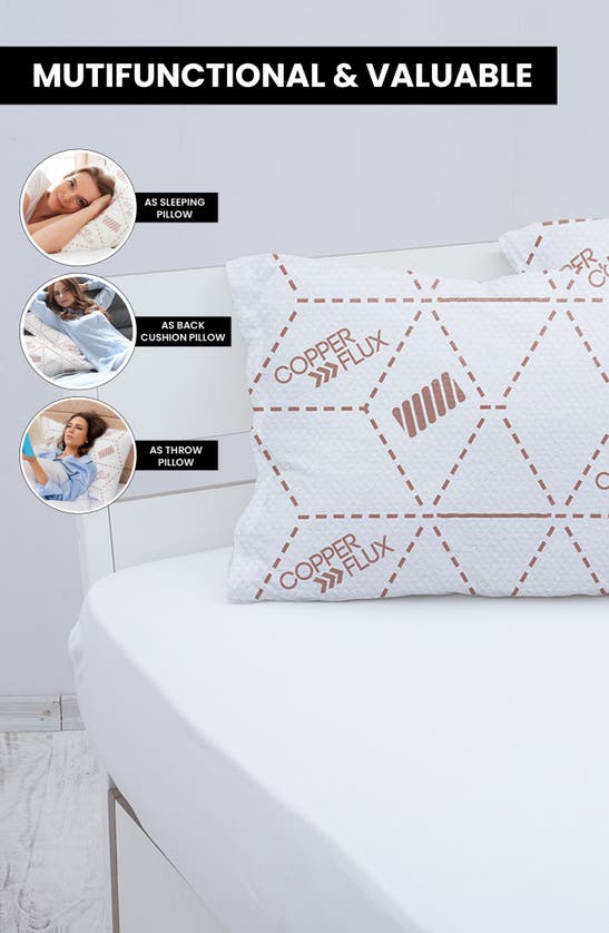 Luxury Home 2-pack Infused Memory Foam Pillows In Copper