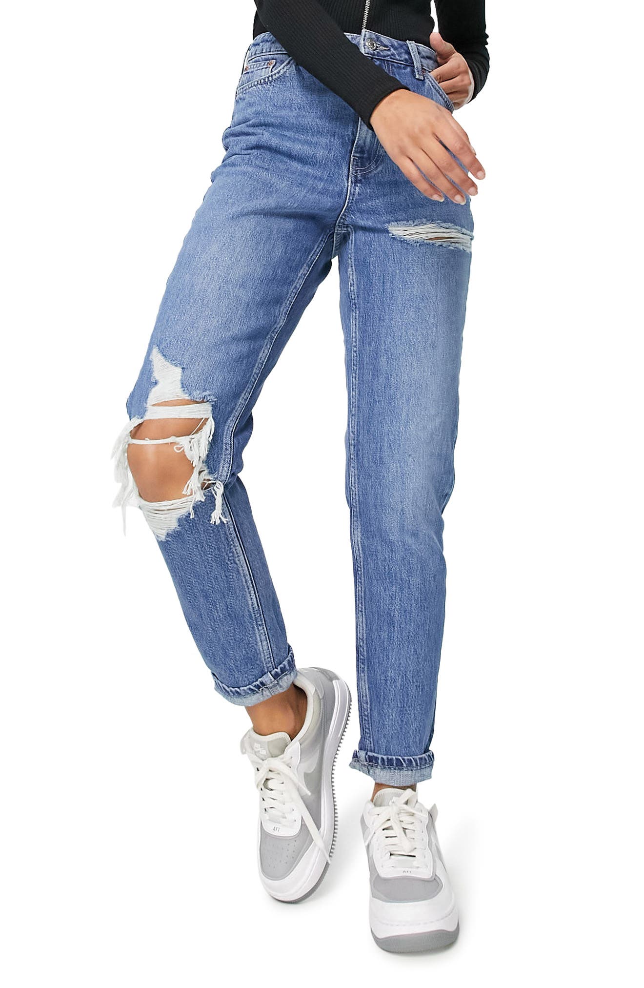 blue topshop mom jeans