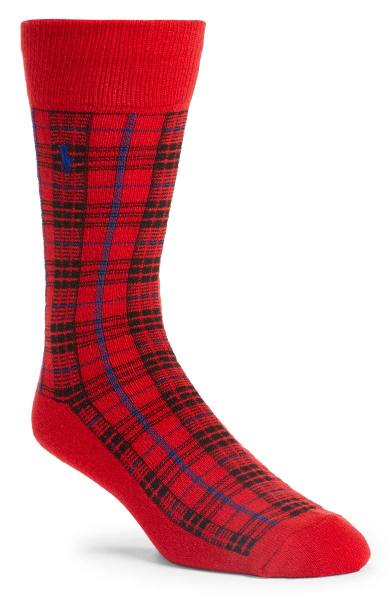 Polo Ralph Lauren Plaid Wool Blend Socks | Nordstrom