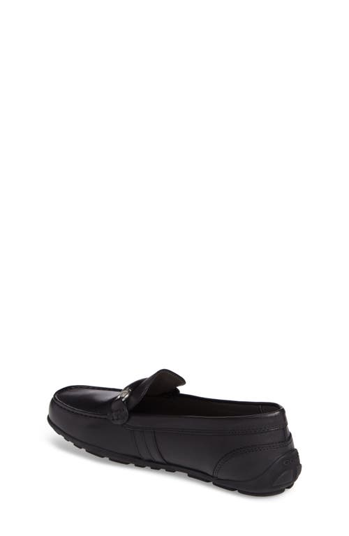 Geox Fast 3 Bit Loafer In Black/black