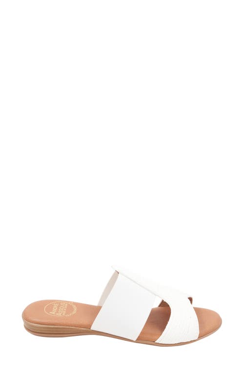 Shop Andre Assous André Assous Noor Raffia Slide Sandal In White