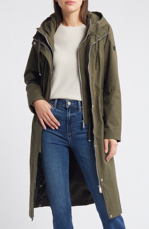 Shop Sam Edelman Longline Hooded Jacket In Loden