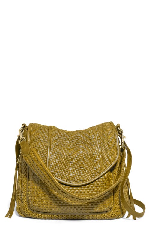 All For Love Woven Leather Shoulder Bag in Cumin