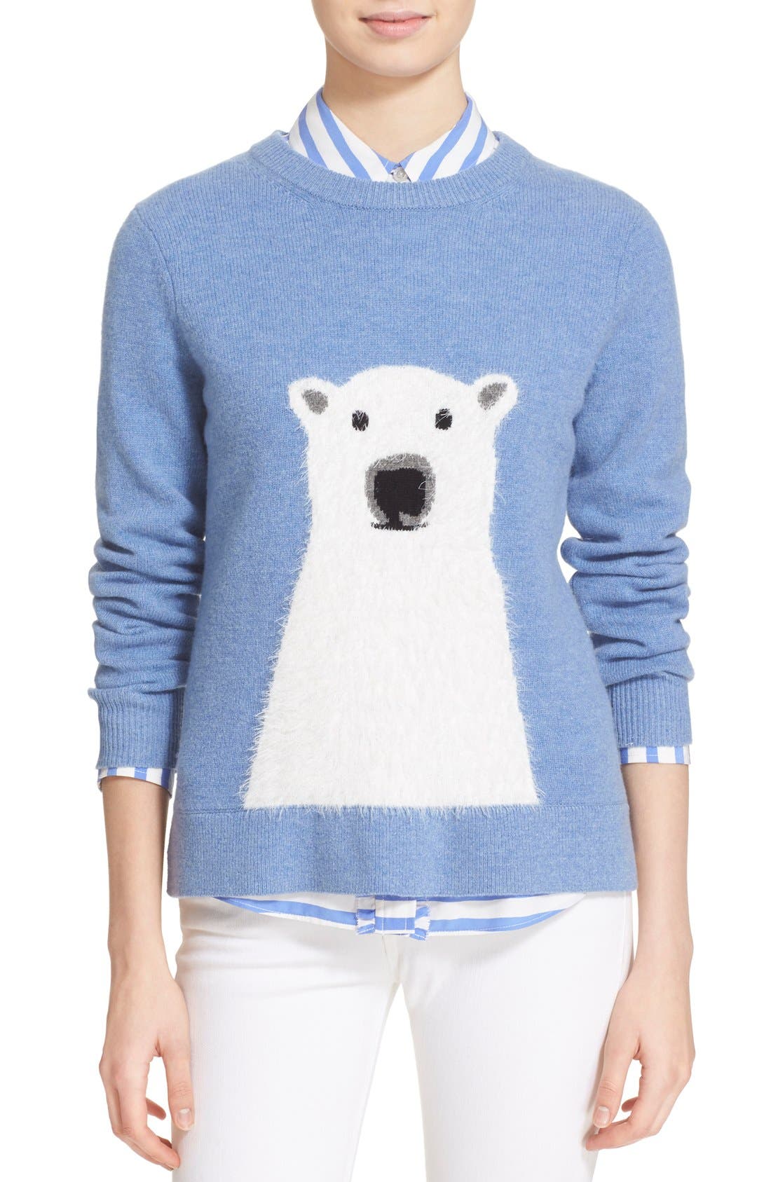 kate spade new york polar bear merino wool blend sweater Nordstrom