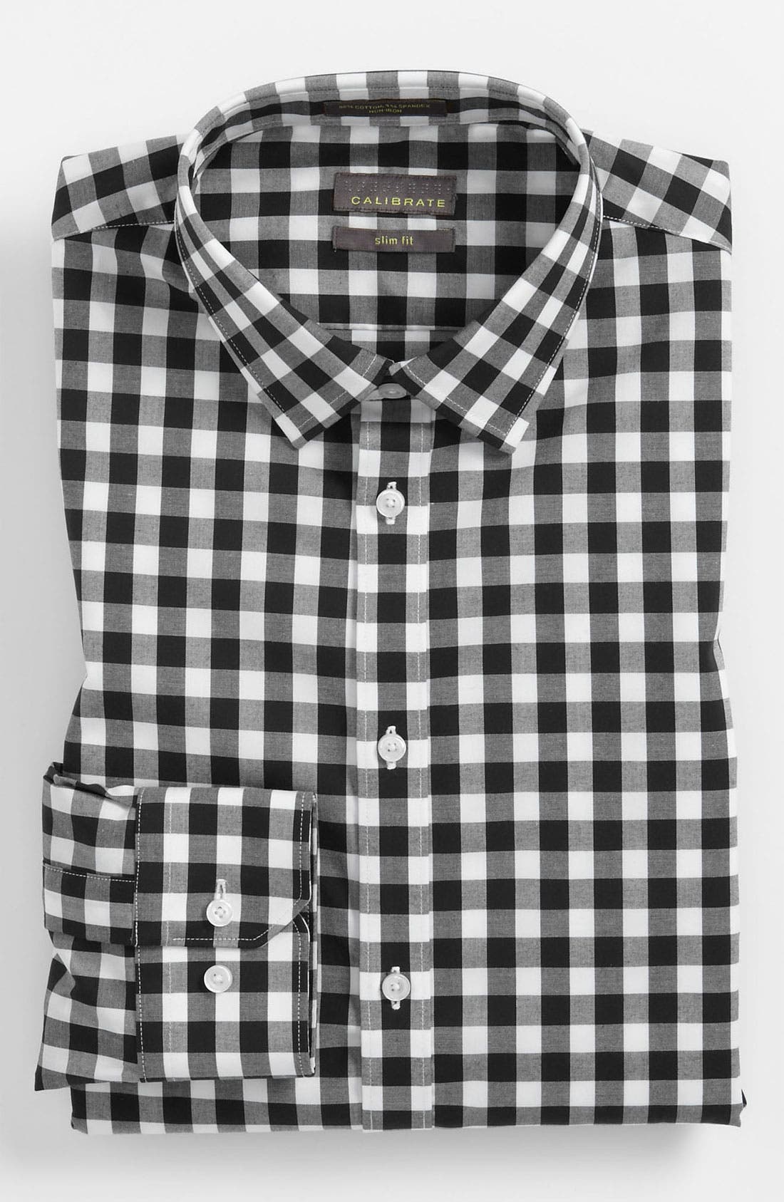 Calibrate Slim Fit Non Iron Gingham Dress Shirt Nordstrom