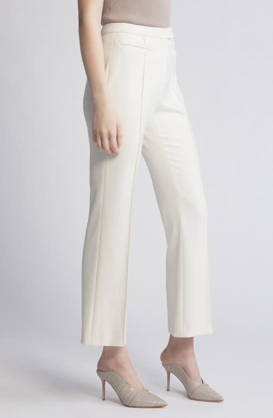 Shop Hugo Boss Boss Tizora Crop Pants In Soft Cream