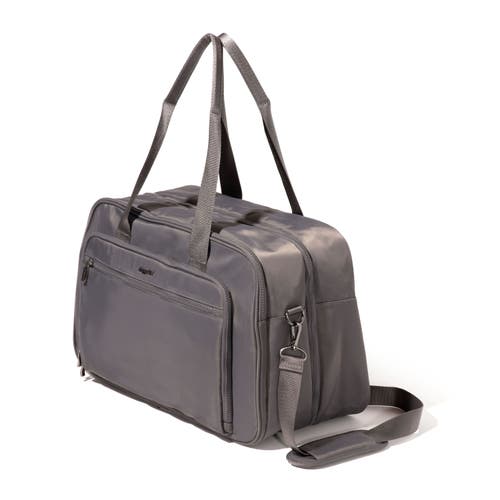 Baggallini Getaway Split Case Duffle Bag In Smoke Twill