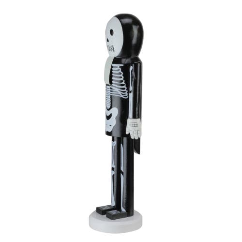 Northlight Wooden Skeleton Halloween Nutcracker In Black