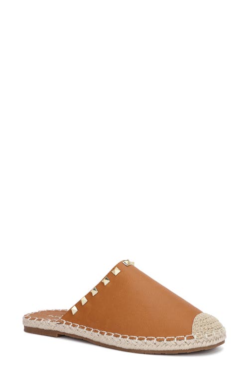 Paloma Studded Espadrille Mule in Cognac