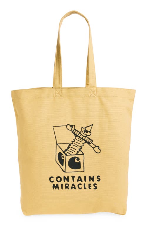 Shop Carhartt Work In Progress Stamp Canvas Tote In Bourbon/black