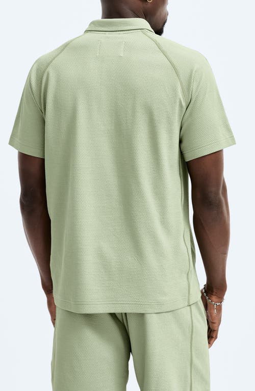 Shop Reigning Champ Solotex® Mesh Tiebreak Performance Polo In Mineral Green