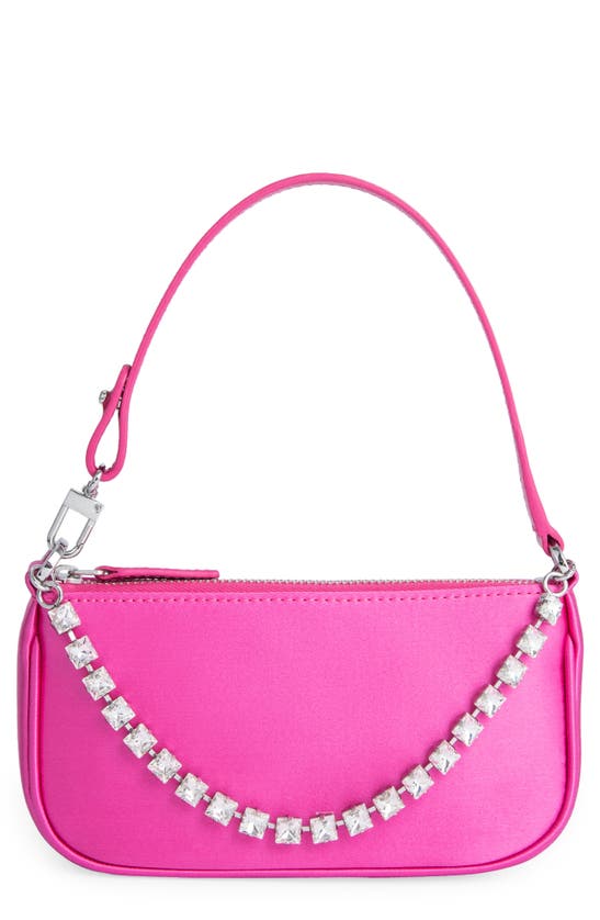 BY FAR Mini Rachel Crystal Silk Shoulder Bag