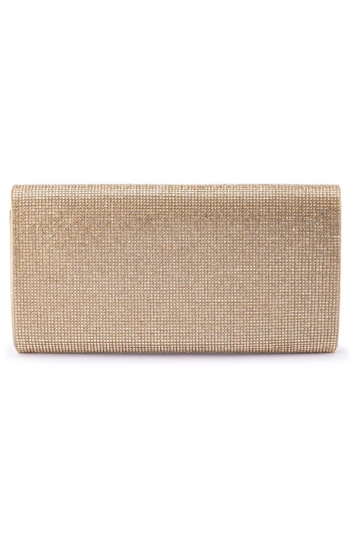 Shop Olga Berg Stacey Crystal Clutch In Gold