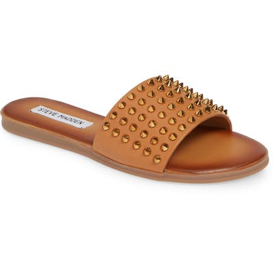 Steve Madden Farryn Slide Sandal, Brown