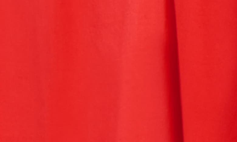 Shop Ming Wang Long Sleeve Asymmetric Hem Cotton Blend Dress In Flamenco
