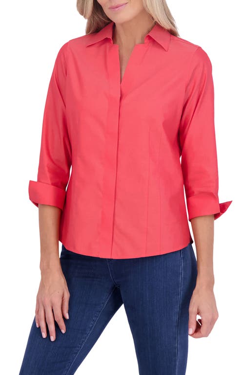 Taylor Fitted Non-Iron Shirt in Simply Red